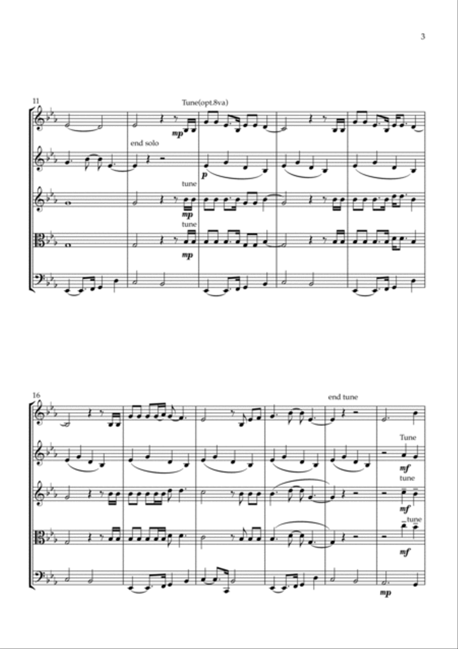 Fix You String Quartet scores gallery preview page 3