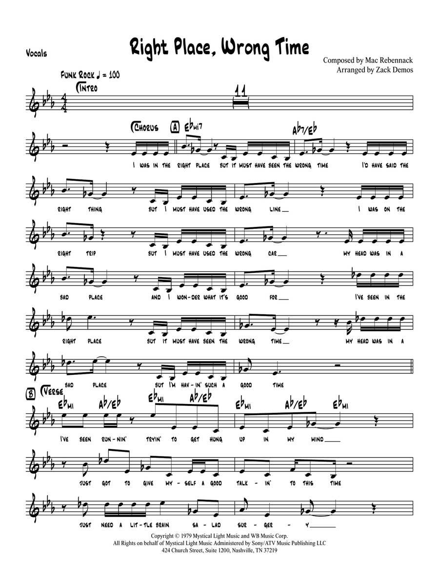 Right Place, Wrong Time Large Ensemble scores gallery preview page 2