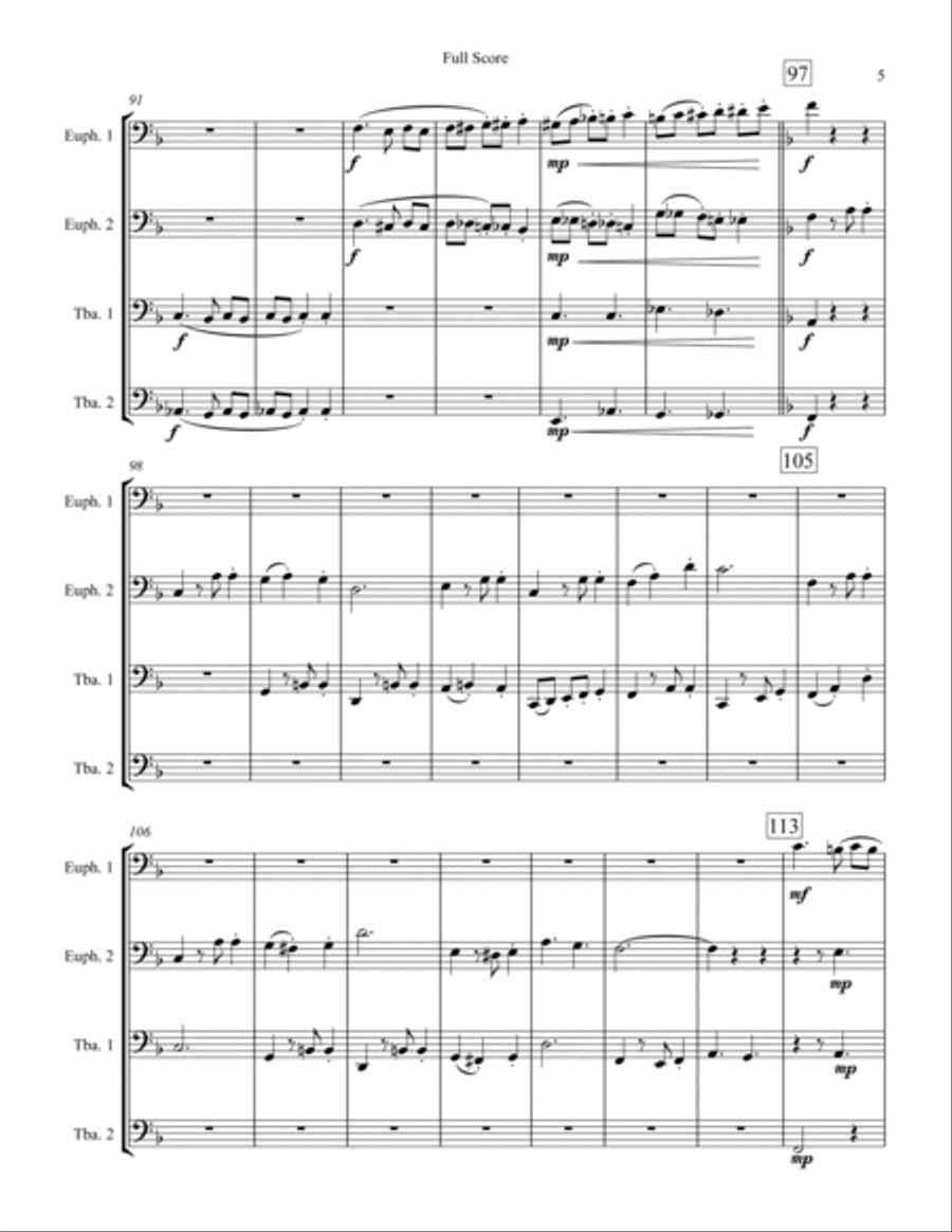 Oom-pah-pah Euphonium scores gallery preview page 5