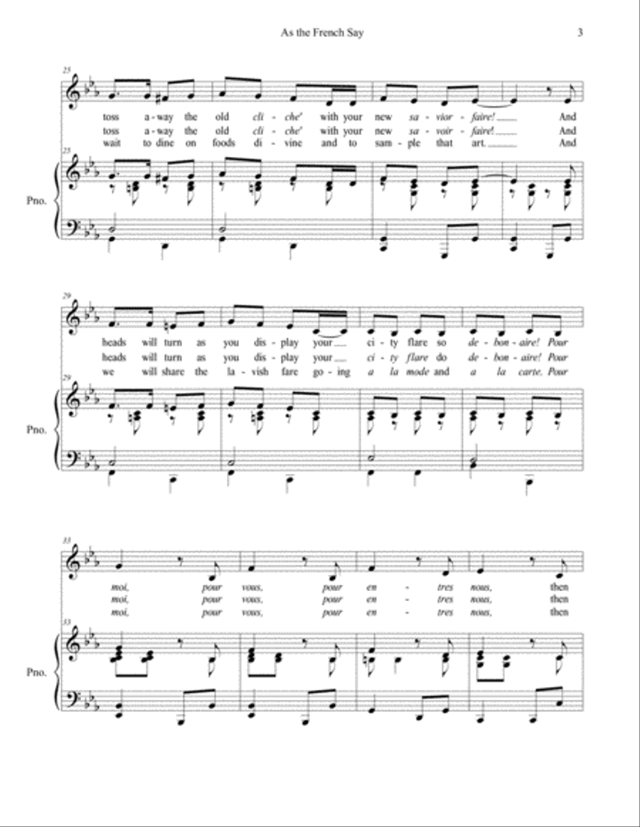 As the French Say As the French Say Unison Choir scores gallery preview page 4