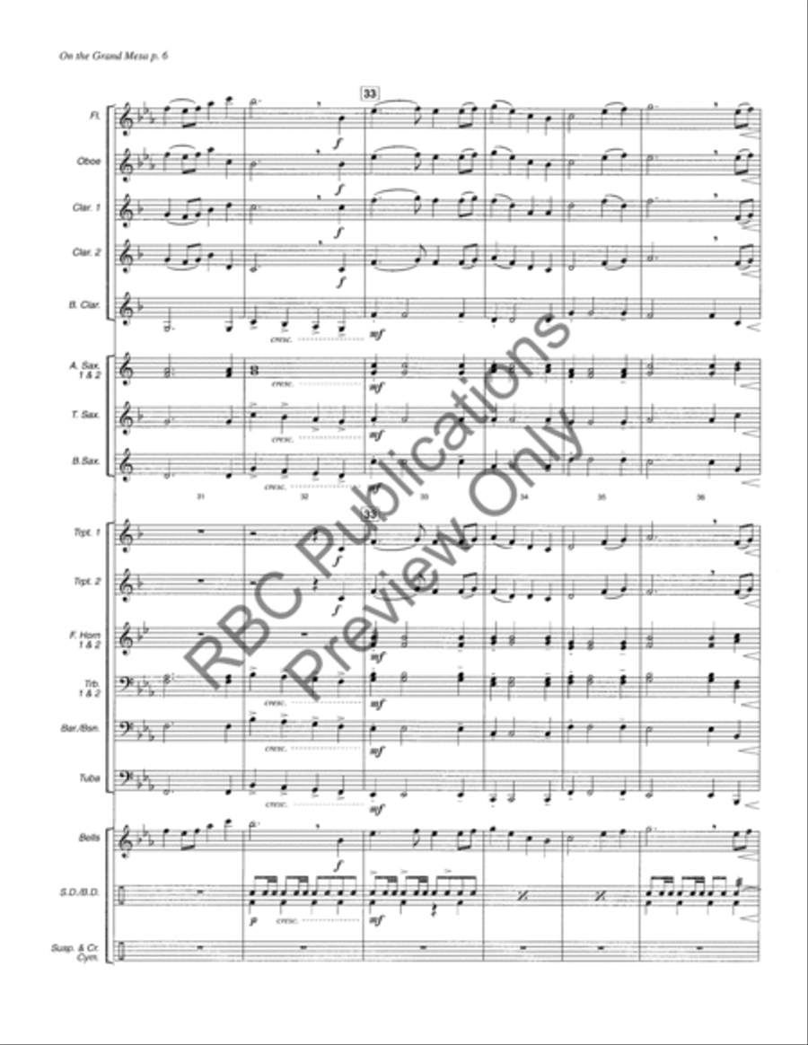 On The Grand Mesa Concert Band scores gallery preview page 9