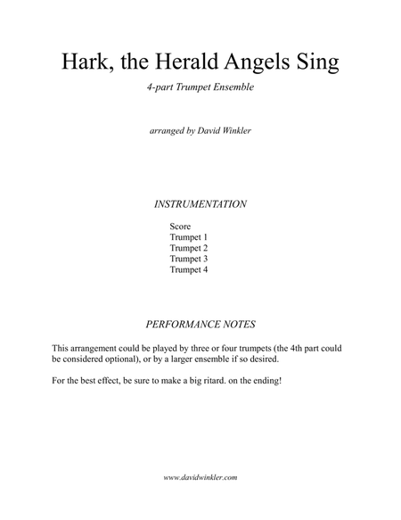 Hark, the Herald Angels Sing (trumpet ensemble) image number null
