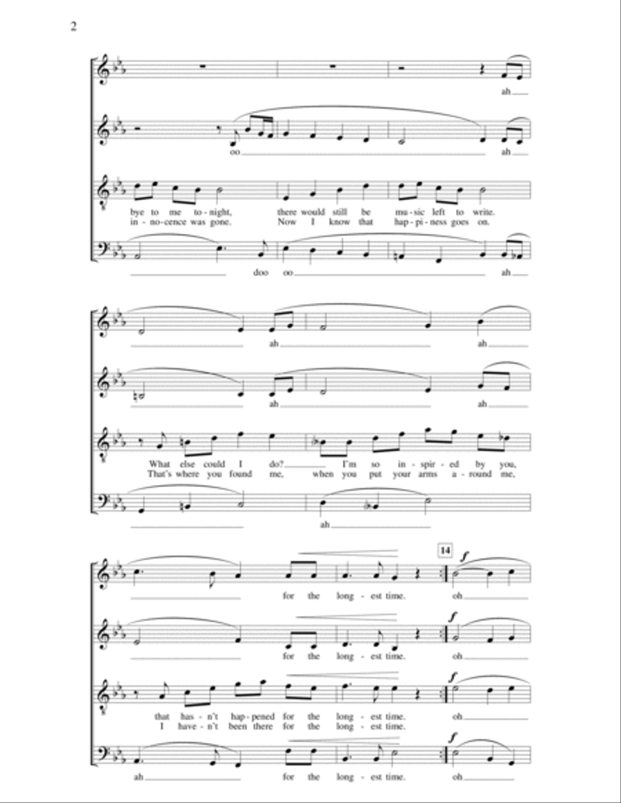 Longest Time 4-Part scores gallery preview page 2