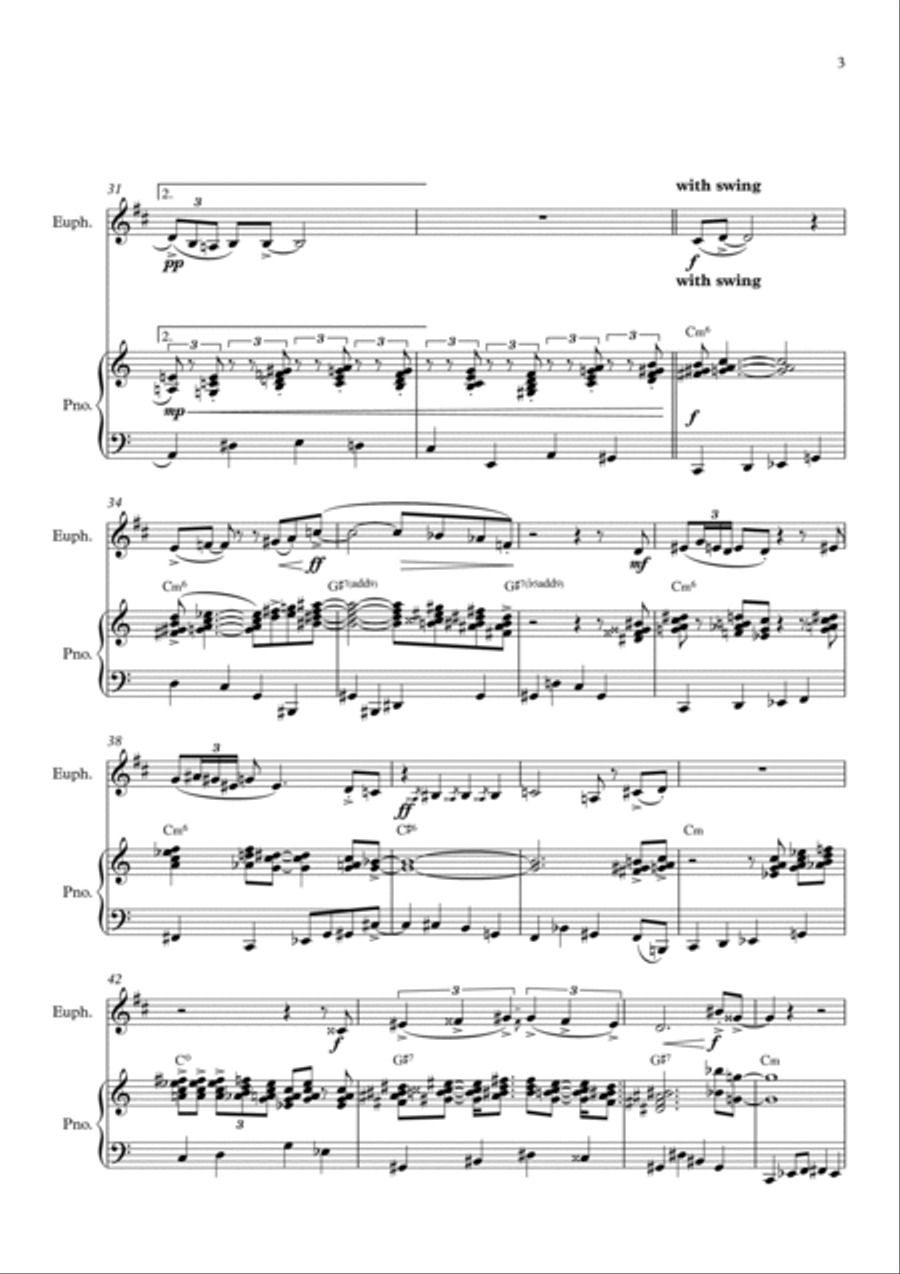 The Pink Panther Euphonium scores gallery preview page 3