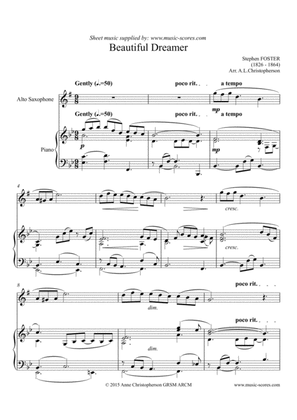 Beautiful Dreamer - Alto Saxophone and Piano