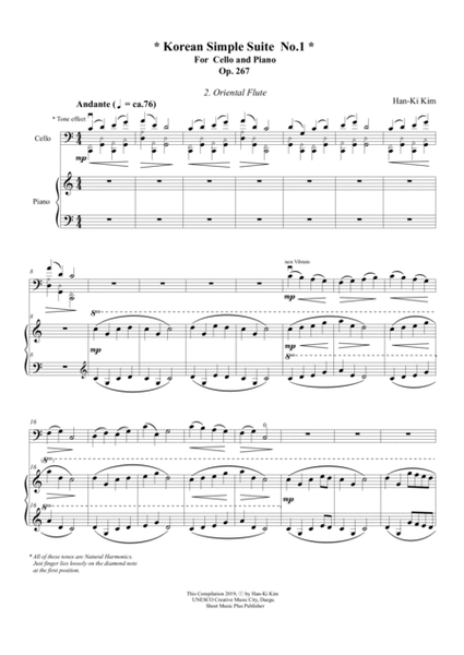 Korean Simple Suite No.1 (For Cello and Piano) image number null