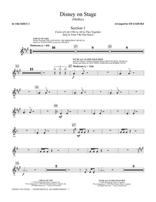 Book cover for Disney On Stage (Medley) - Bb Trumpet 2