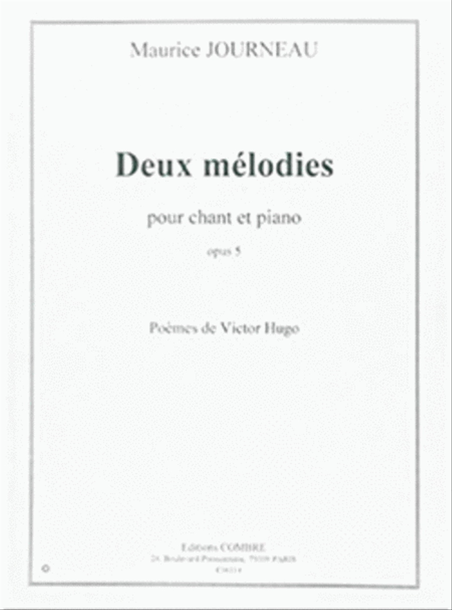 Melodies sur des poemes de Victor Hugo (2) Op. 5 Tenor Voice scores gallery preview page 1