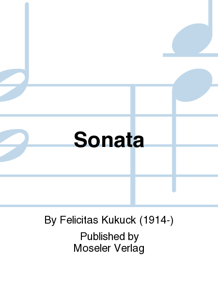 Sonata by Felicitas Kukuck Soprano Recorder - Sheet Music
