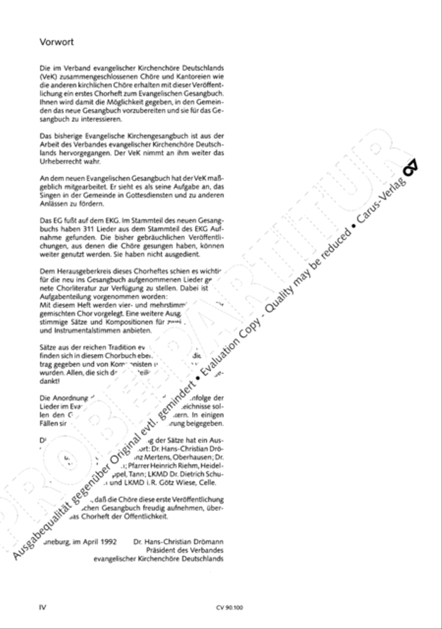 Chorsatze zum Evangelischen Gesangbuch Choir scores gallery preview page 5