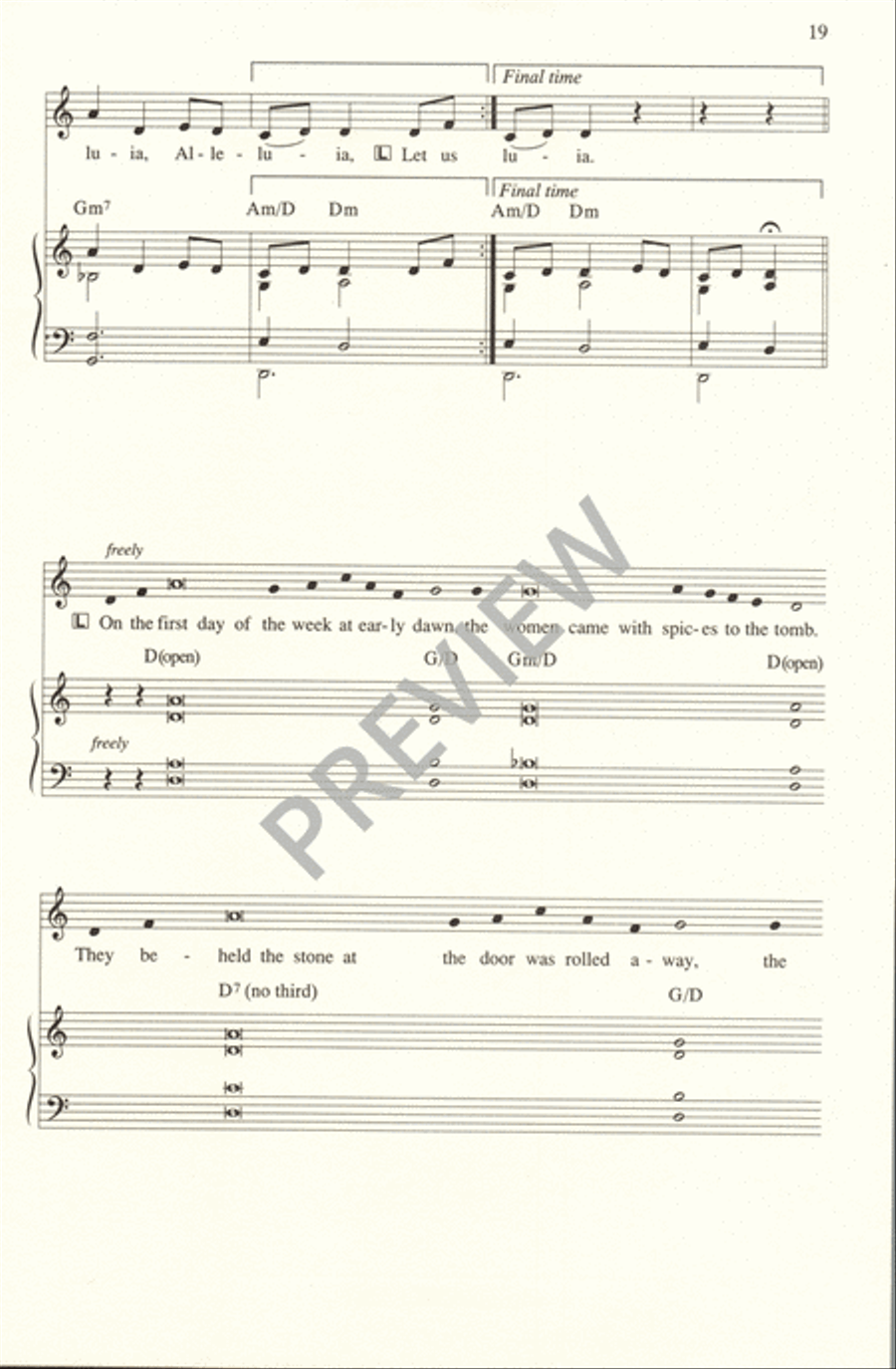 In the Morning I Will Sing Unison Choir scores gallery preview page 21