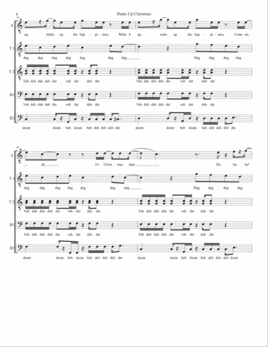 Shake Up Christmas TTBB scores gallery preview page 4