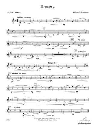 Evensong: 2nd B-flat Clarinet