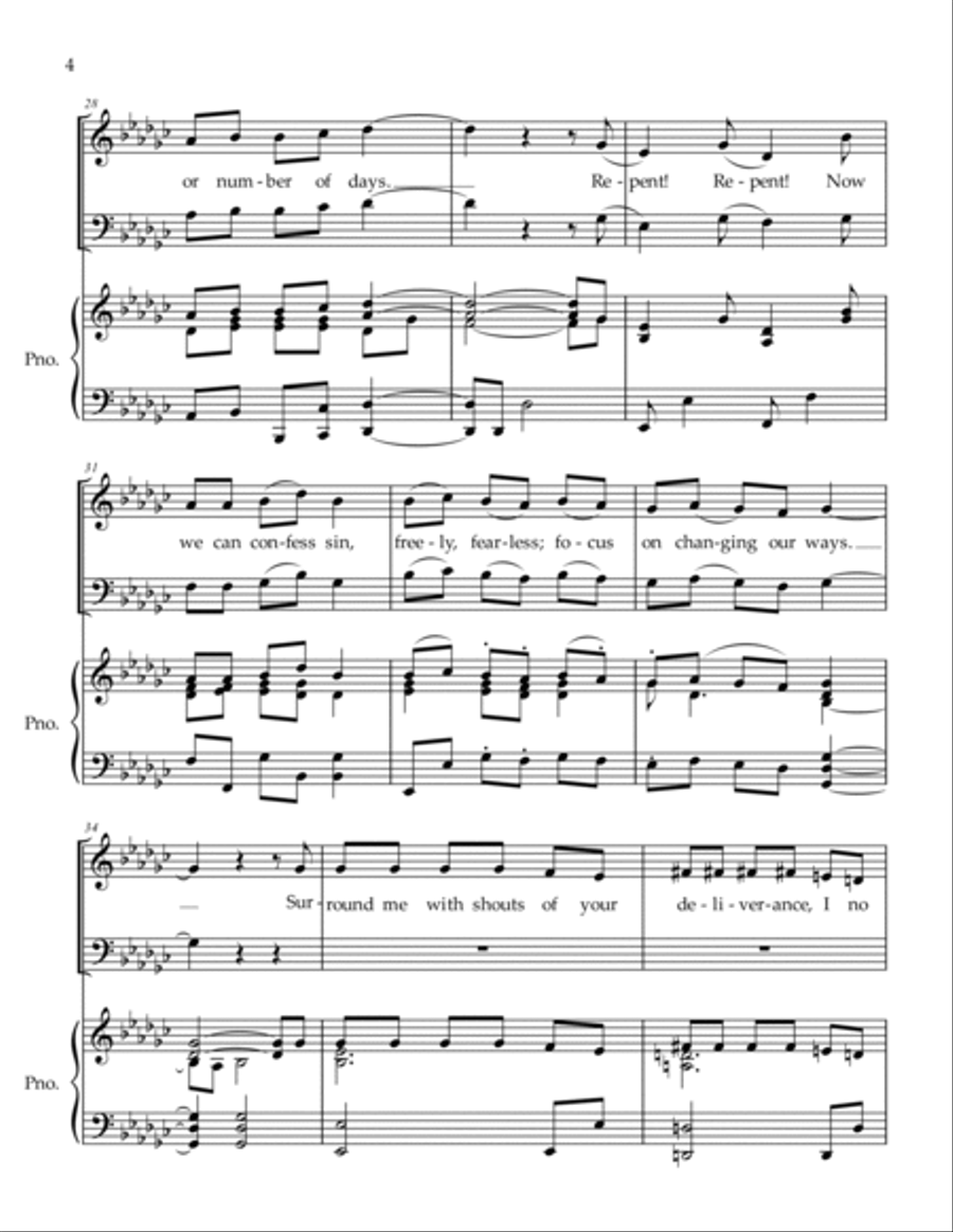 Scripture Songs for Small Choirs Voice scores gallery preview page 6