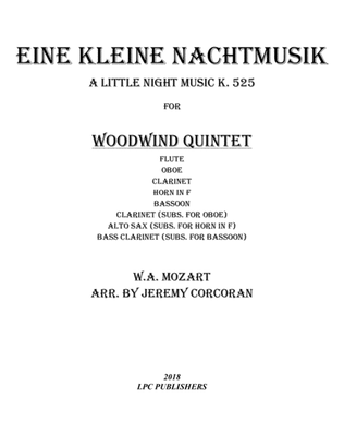 Book cover for Eine Kleine Nachtmusik for Woodwind Quintet
