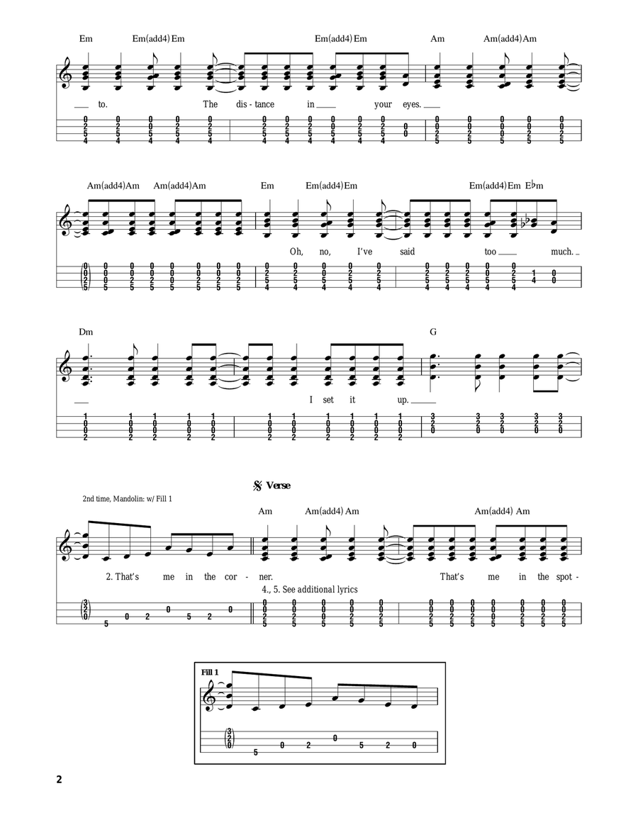 Losing My Religion Mandolin scores gallery preview page 2