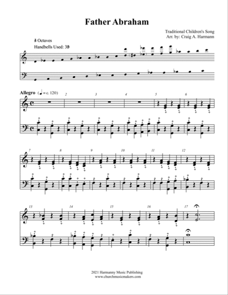 Father Abraham Father Abraham Handbell Choir scores gallery preview page 2