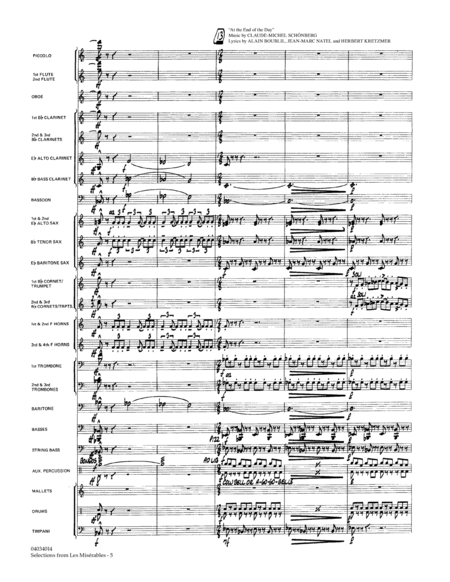 Selections from Les Misérables (arr. Warren Barker) - Full Score