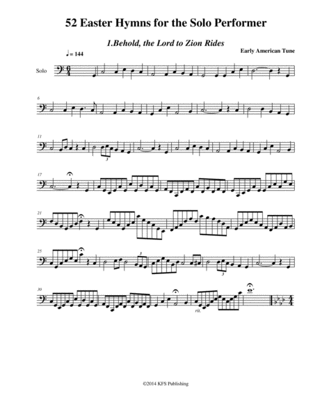 52 Easter Hymns for the Solo Performer - tuba