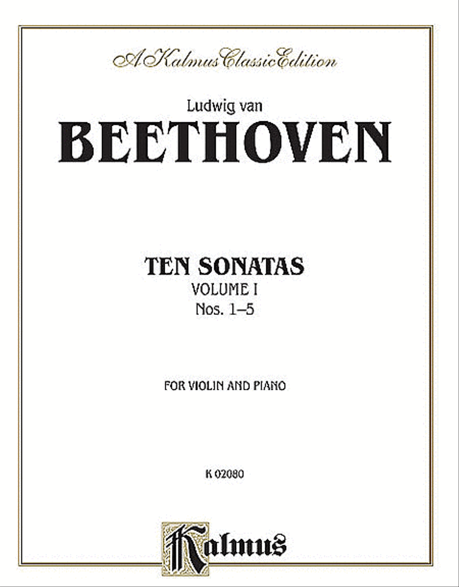 Ten Violin Sonatas, Volume 1 Violin Solo scores gallery preview page 1