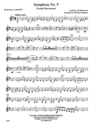 Symphony No. 9 (Fourth Movement): B-flat Bass Clarinet