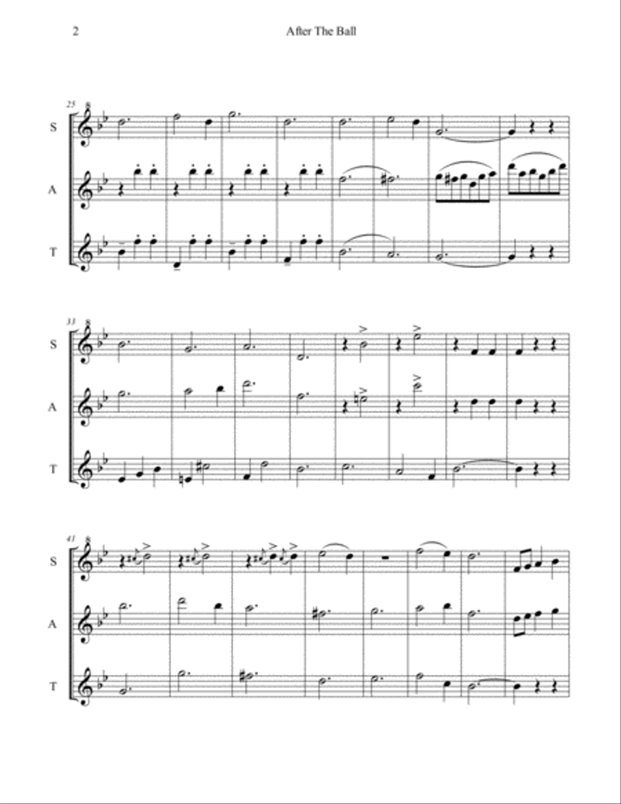 After The Ball for Recorder Trio Recorder scores gallery preview page 4