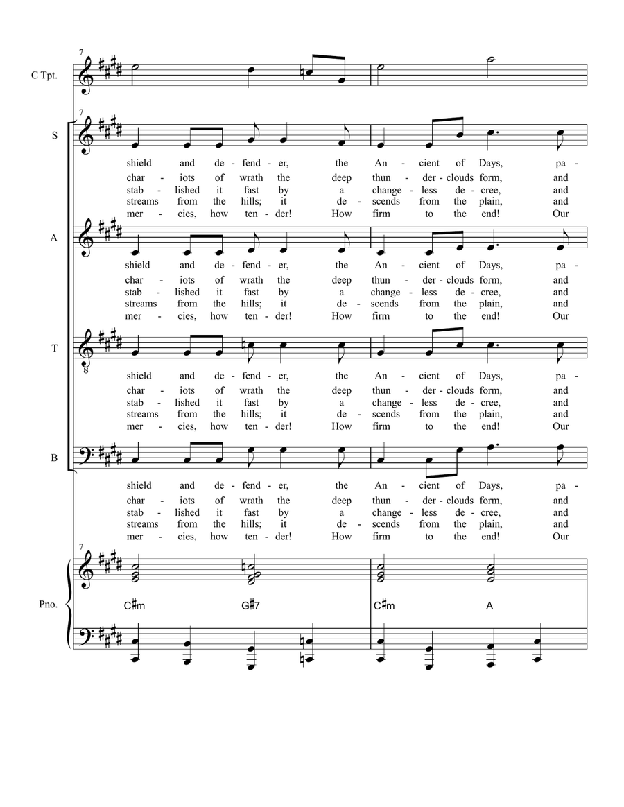 O Worship The King 4-Part scores gallery preview page 4