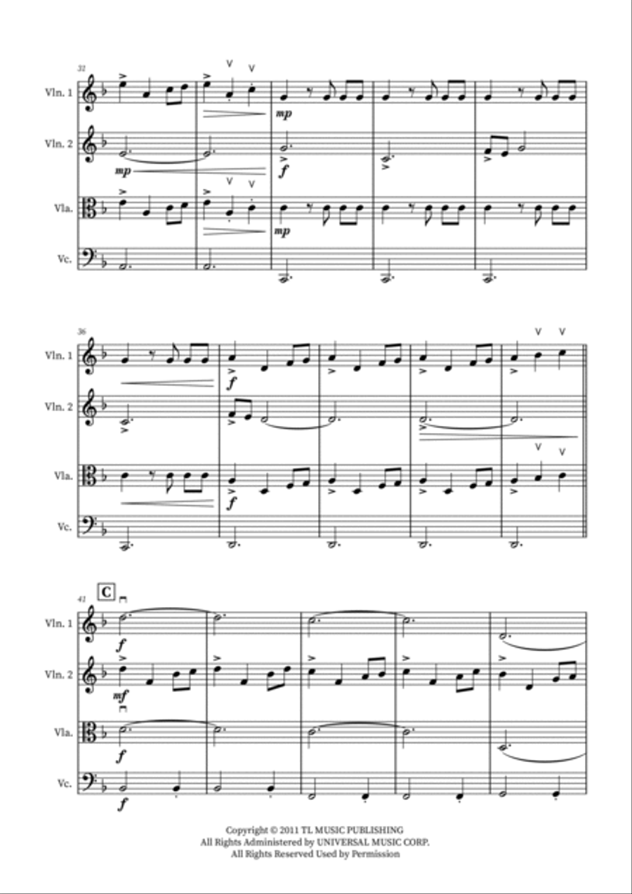 Game Of Thrones String Quartet scores gallery preview page 3