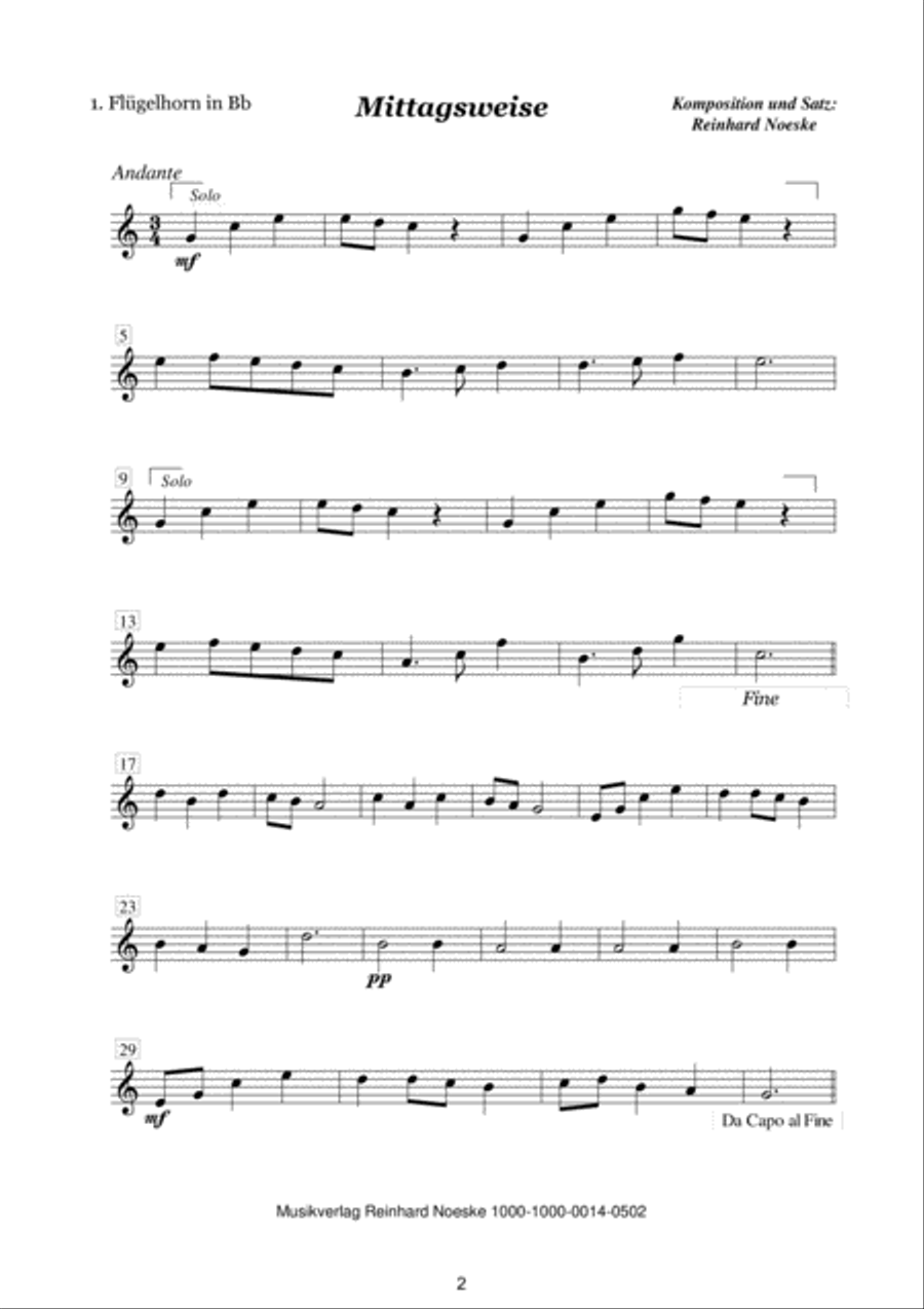 Acht Bläserweisen im alpenländischen Stil für Blechbläserquintett Brass Ensemble scores gallery preview page 4