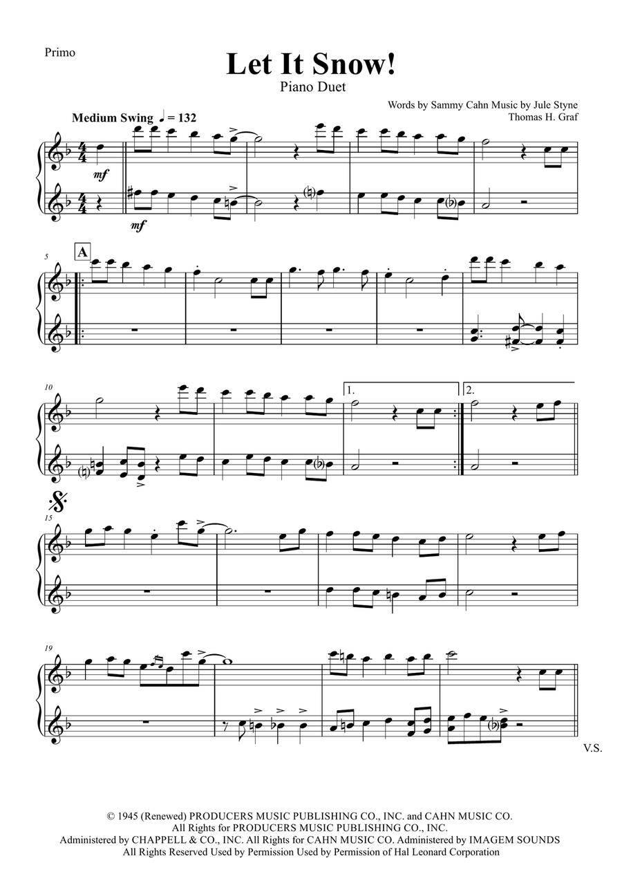 Let It Snow! Let It Snow! Let It Snow! Easy Piano scores gallery preview page 5