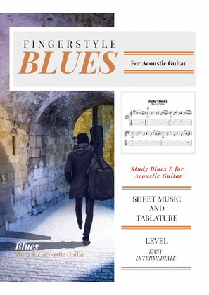 Book cover for Blues E - Study For Acoustic Guitar