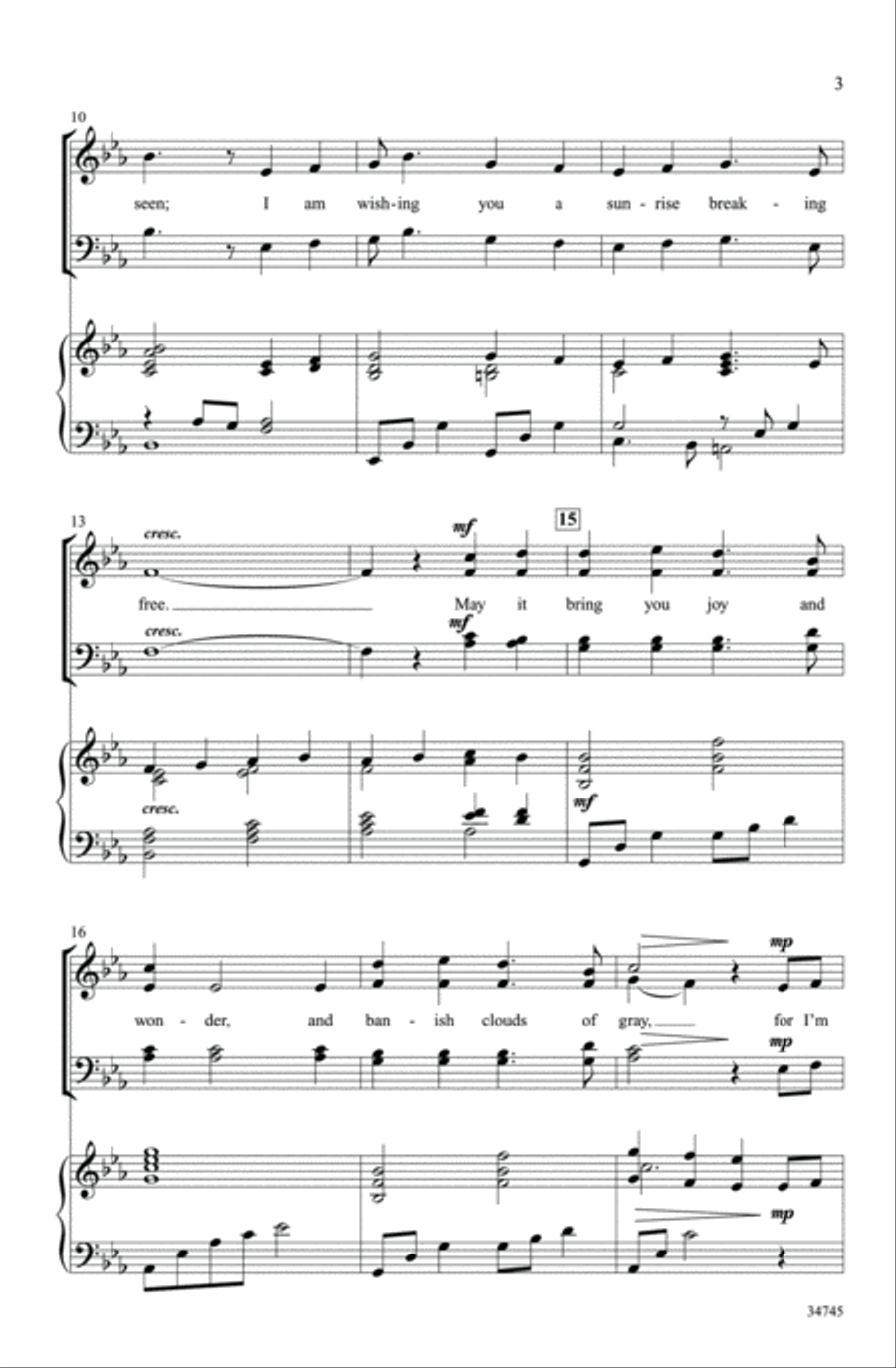 Wishing You a Sunrise - SoundTrax CD (CD only) Choir scores gallery preview page 3