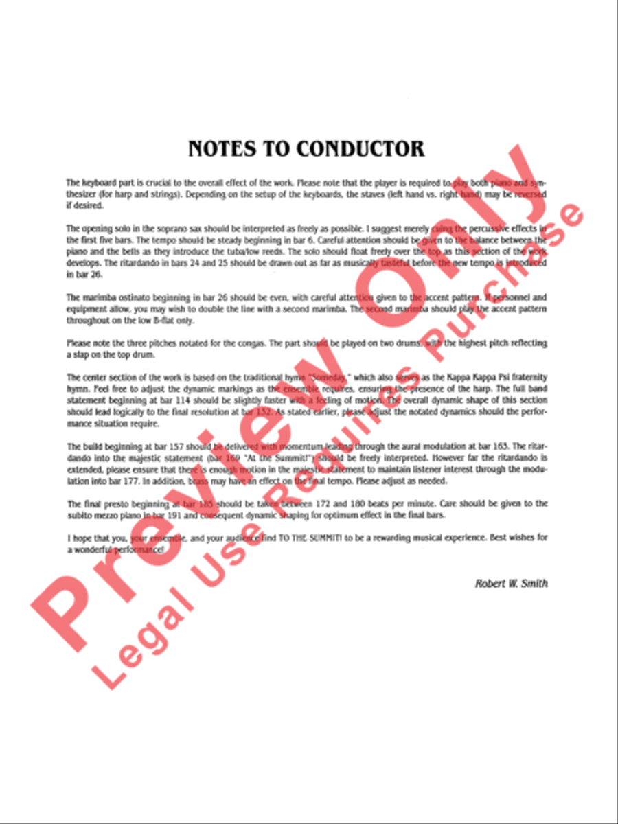 To the Summit! (Strive for the Highest) Concert Band scores gallery preview page 3