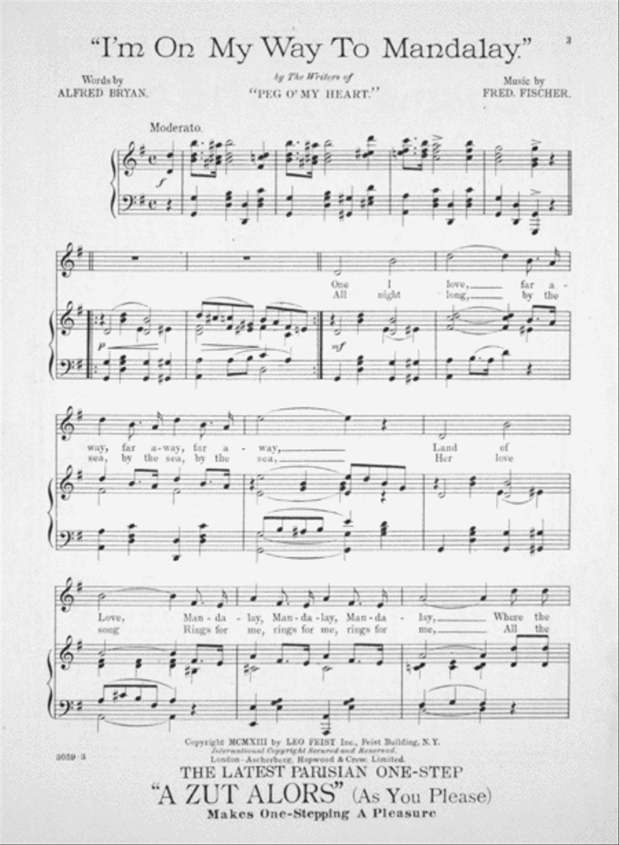 I'm On My Way To Mandalay Voice scores gallery preview page 2