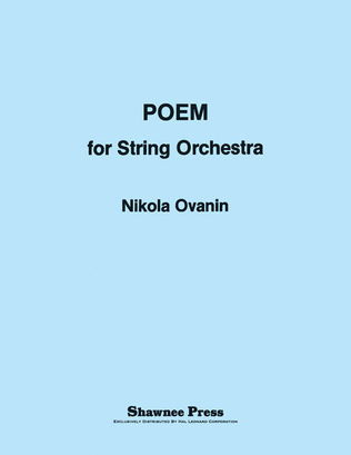 Book cover for Poem For String Orchestra