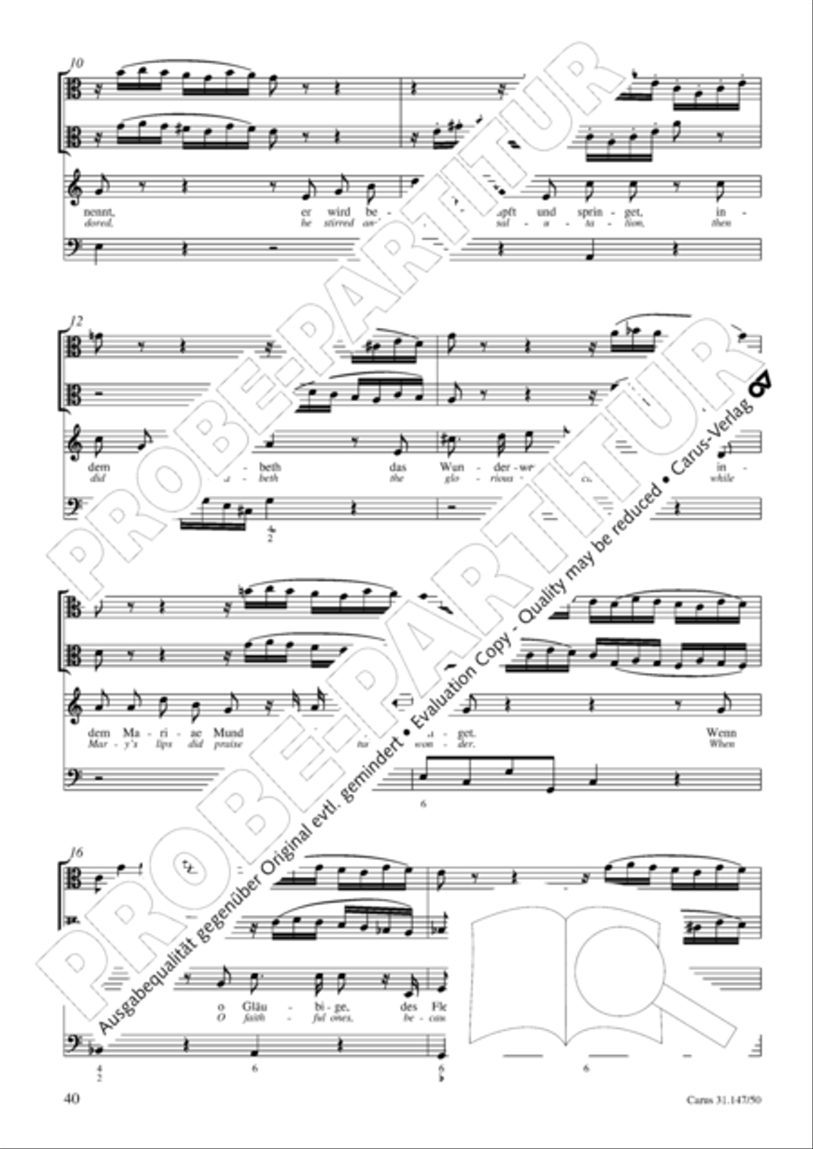 Heart and mouth and thought and action (Herz und Mund und Tat und Leben) (Herz und Mund und Tat und Leben) 4-Part scores gallery preview page 41