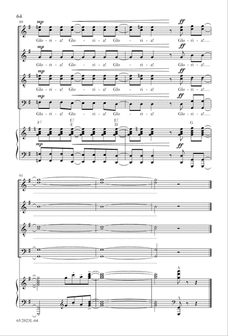 Child of Hope 4-Part scores gallery preview page 65