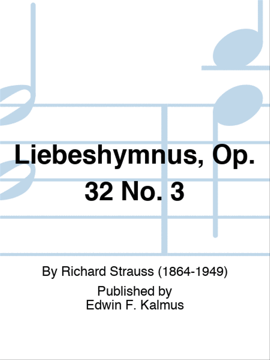 Liebeshymnus, Op. 32 No. 3 High Voice scores gallery preview page 1