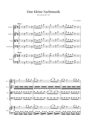 Eine Kleine Nachtmusik for String Quartet and Piano