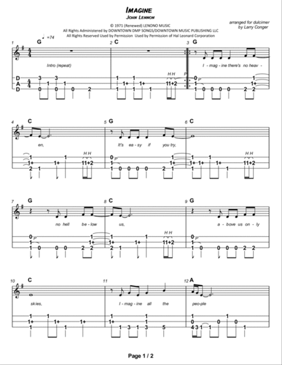 Imagine Dulcimer scores gallery preview page 2