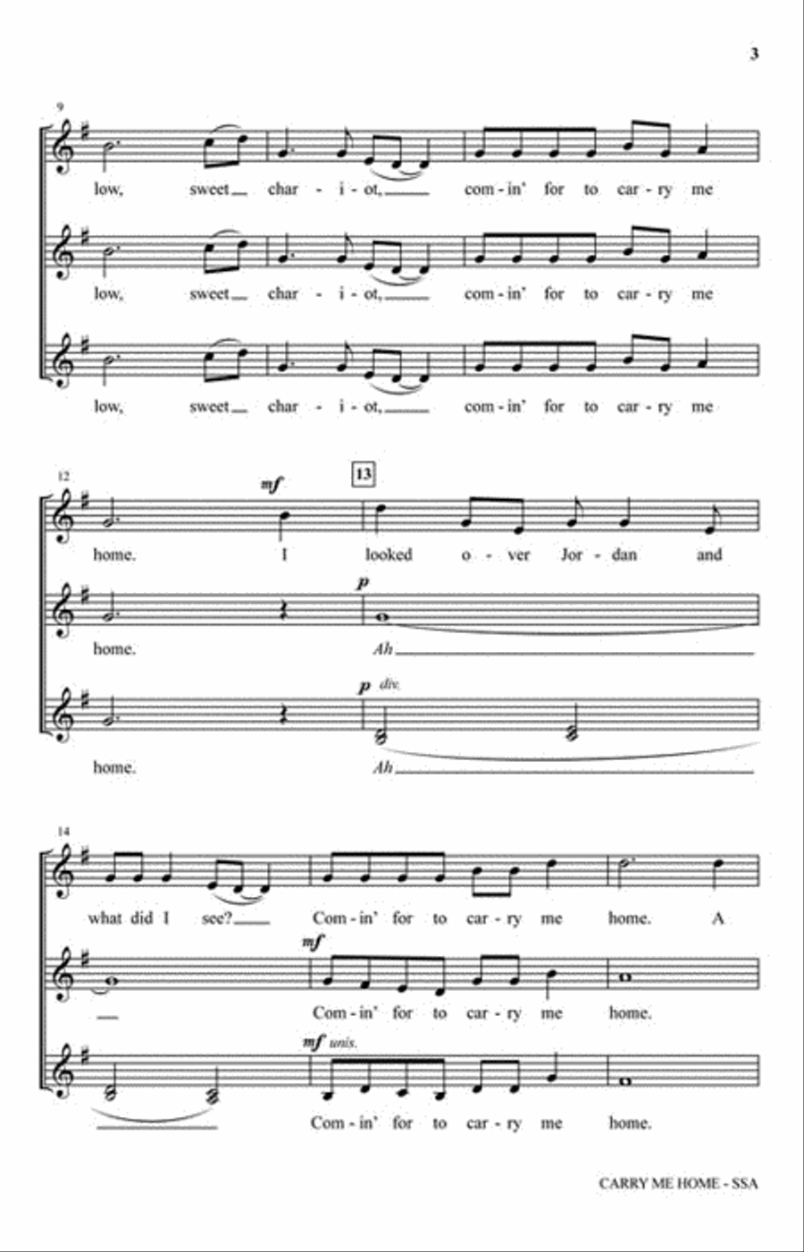 Carry Me Home Carry Me Home SSA scores gallery preview page 3