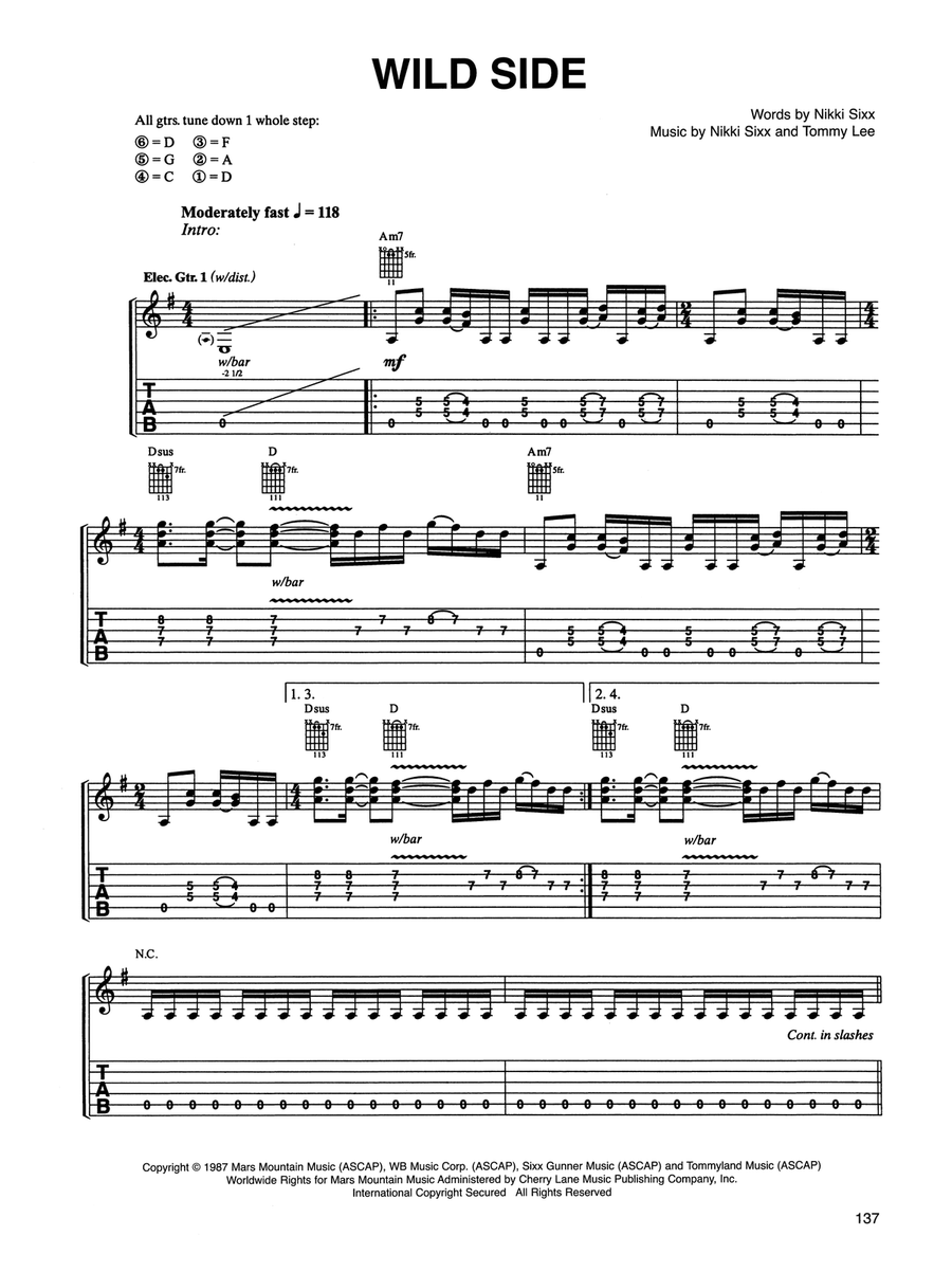 Wild Side Wild Side Acoustic Guitar scores gallery preview page 1
