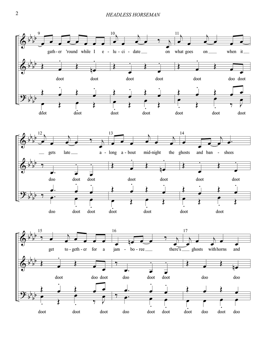 The Headless Horseman 4-Part scores gallery preview page 3