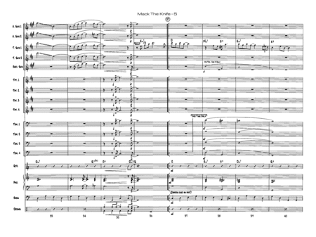Mack the Knife (from The Threepenny Opera): Score