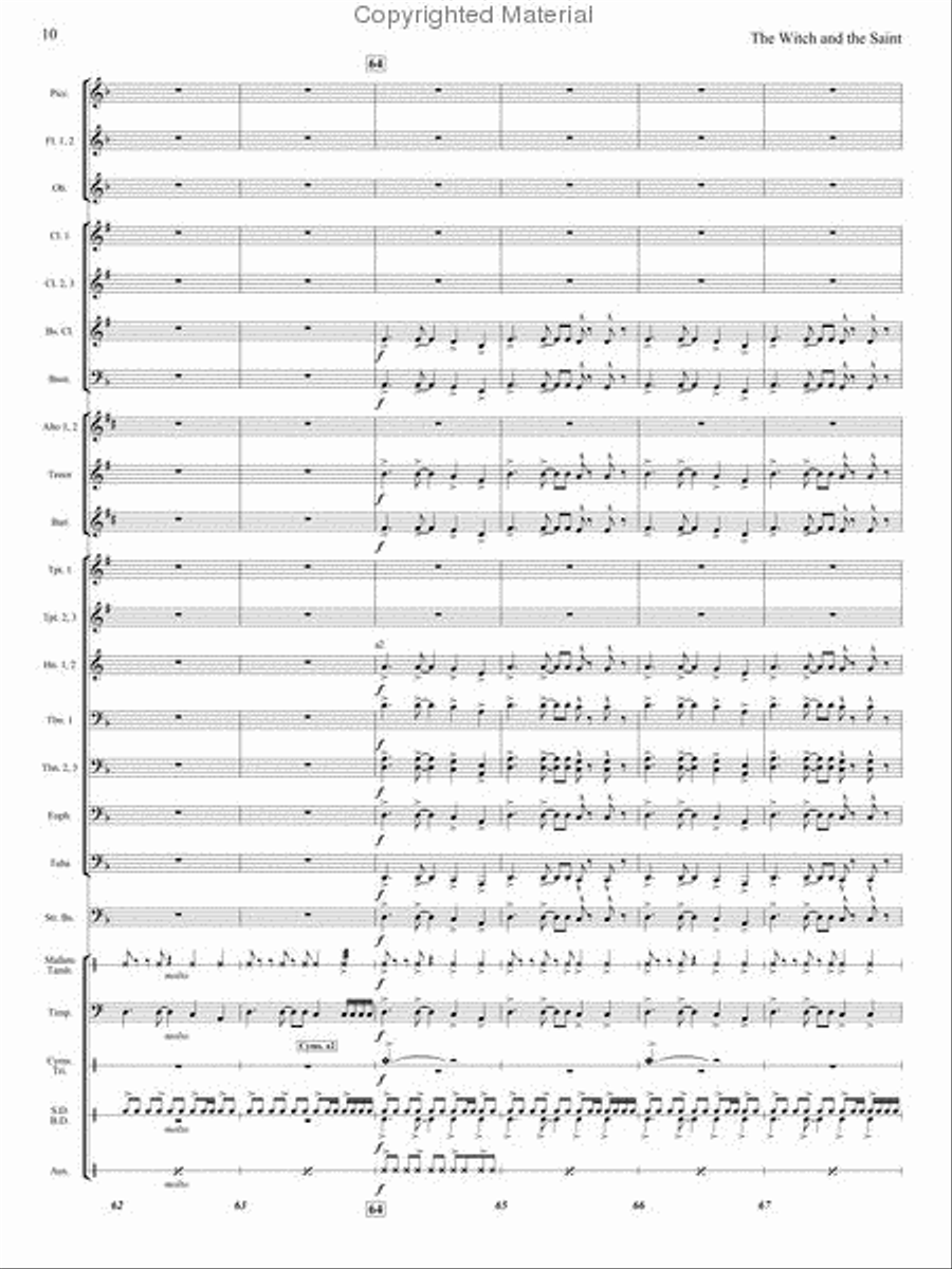 The Witch and The Saint Concert Band scores gallery preview page 9