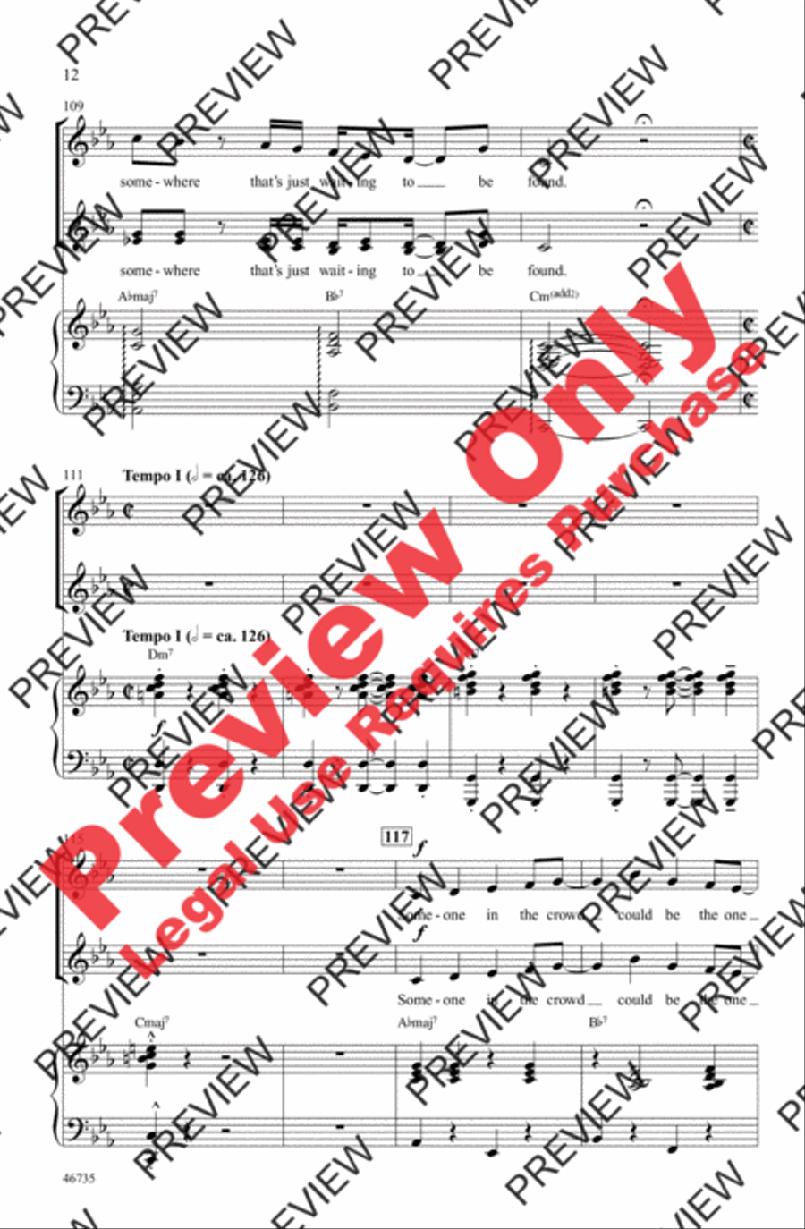 Someone in the Crowd by Pasek and Paul SSAA - Sheet Music page 12