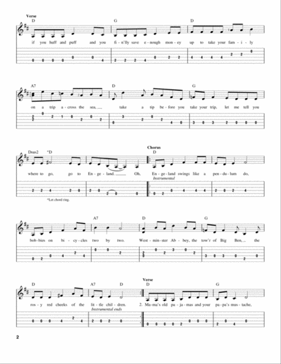 England Swings Electric Guitar scores gallery preview page 2