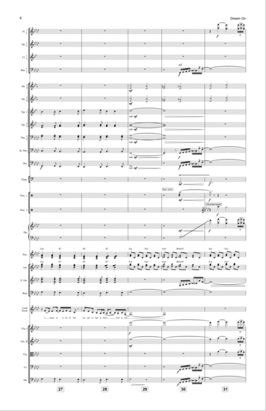 Dream On Full Orchestra scores gallery preview page 6