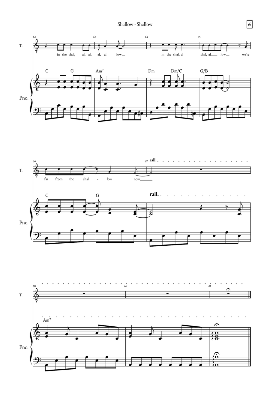 Shallow A Cappella scores gallery preview page 6