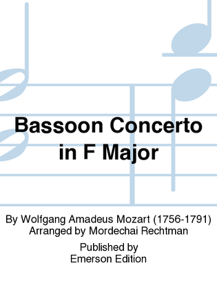 Book cover for Bassoon Concerto in F Major